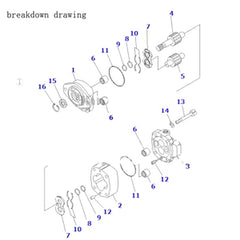 For Komatsu Wheel Loader WA500-6 WA500-6R Hydraulic Pump 705-52-31230