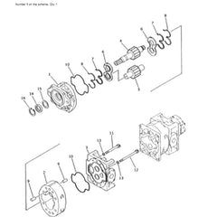 For Komatsu Wheel Loader WA600-1-A Hydraulic Pump 705-56-44000 705-56-44001 705-56-44010