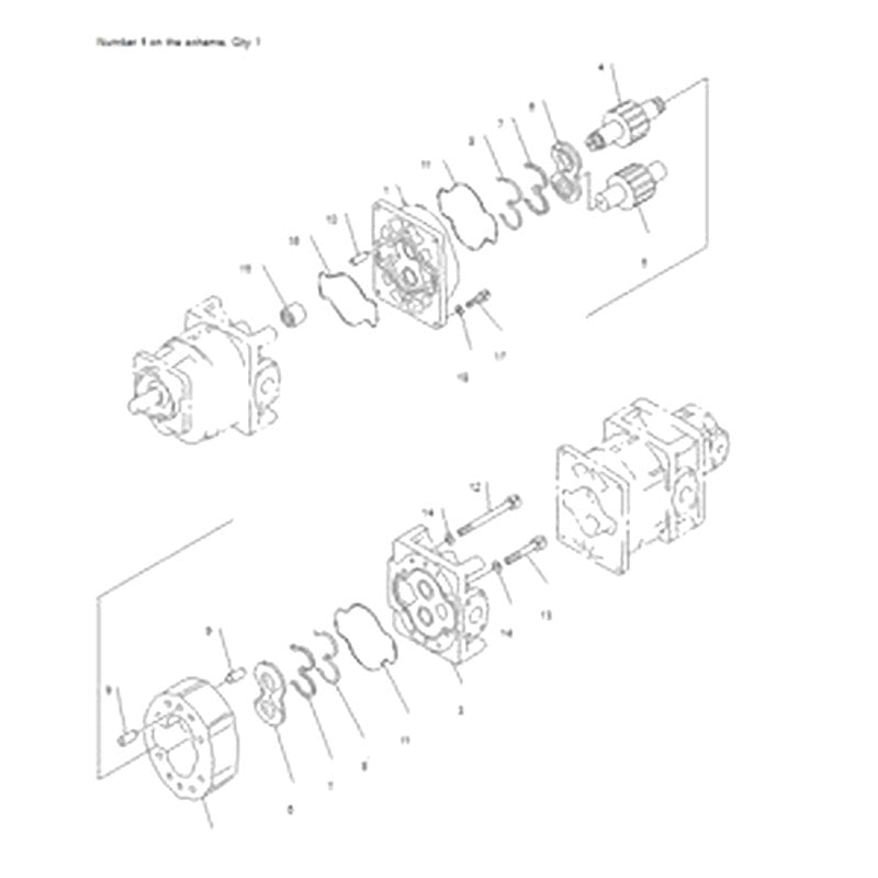 For Komatsu Wheel Loader WA600-1 WA600-1H WA600-1L Hydraulic Pump 705-58-47000