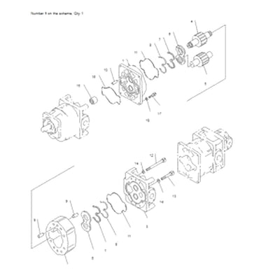 For Komatsu Wheel Loader WA600-1 WA600-1H WA600-1L Hydraulic Pump 705-58-47000