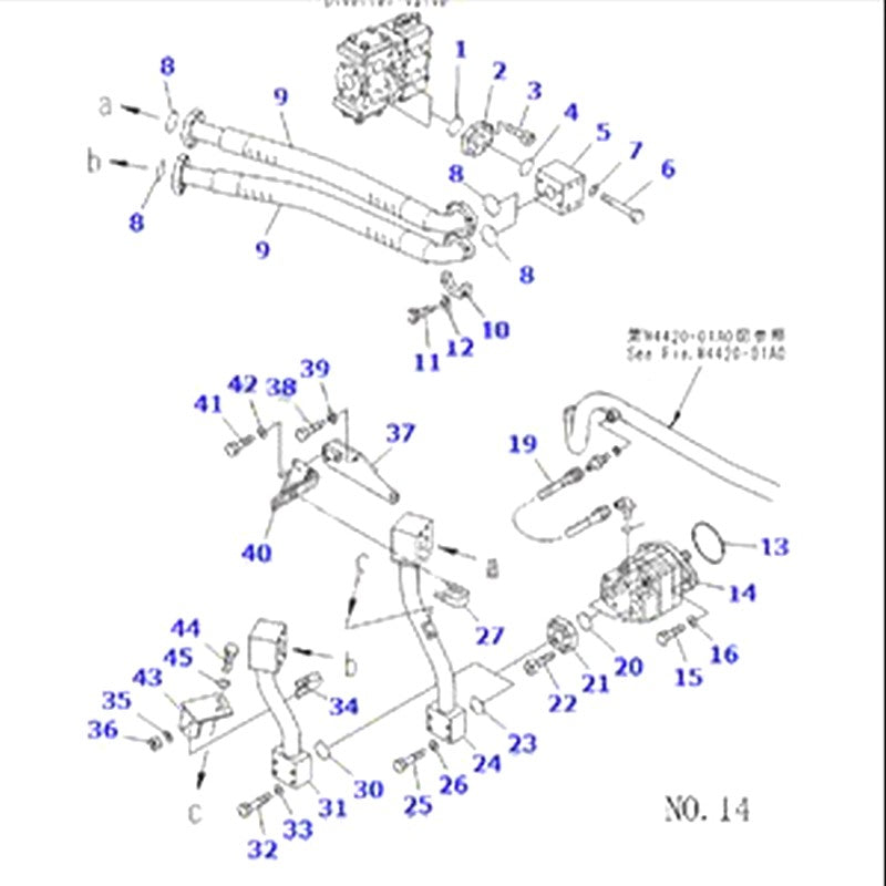 For Komatsu Wheel Loader WA600-1 WA600-3 WA700-1 WA700-3 Emergency Steering Pump 704-30-42140 704-30-42110