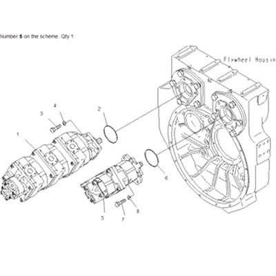 For Komatsu Wheel Loader WA600-3 WA600-3D Hydraulic Pump 705-52-31080