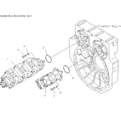 For Komatsu Wheel Loader WA600-3 WA600-3D Hydraulic Pump 705-52-31080