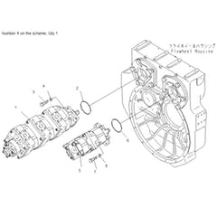 For Komatsu Wheel Loader WA600-3 WA600-3D Hydraulic Pump 705-56-47000