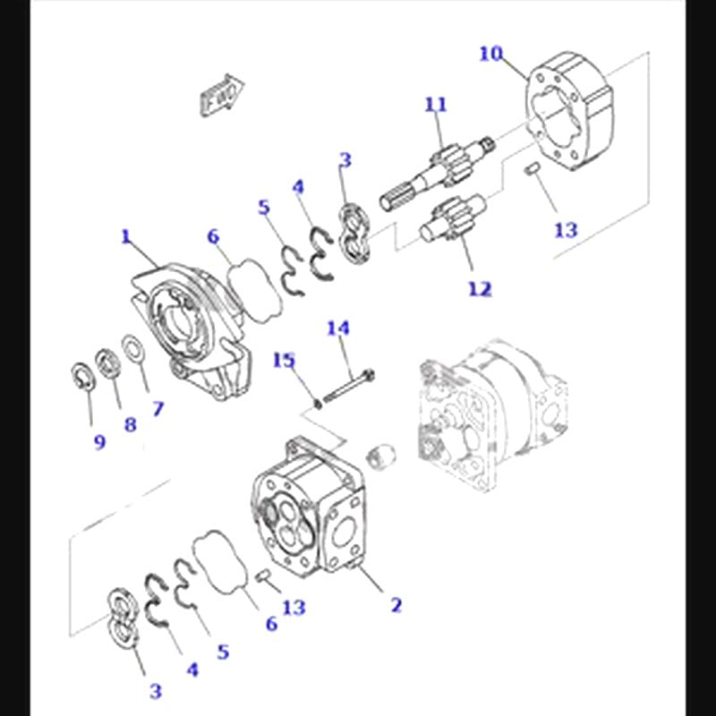 For Komatsu Wheel Loader WA600-6 WD600-6 WA600-6R Hydraulic Pump 705-51-12090