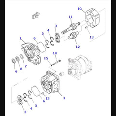 For Komatsu Wheel Loader WA600-6 WD600-6 WA600-6R Hydraulic Pump 705-51-12090