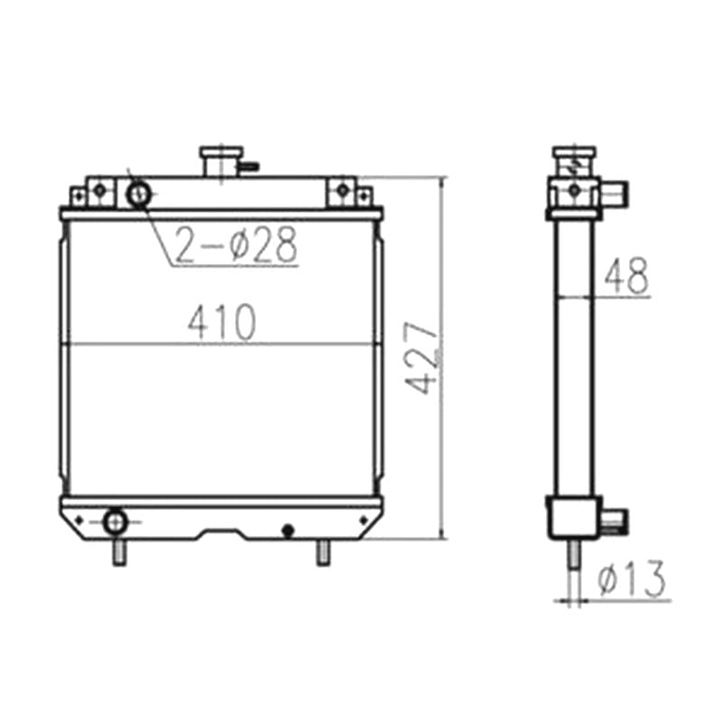 For Kubota R1-211 Water Tank Radiator ASS'Y