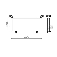 For Yanmar 55NSL Hydraulic Oil Cooler