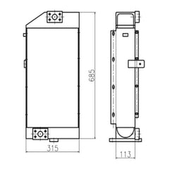 For Yuchai YC85-8 Hydraulic Oil Cooler