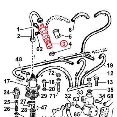 Fuel Injector 5010051 ED005100510-S for Lombardini LDW1503 LDW1603 LDW2004 LDW2204 Kohler KDW1603 KDW2204 Engine - Buymachineryparts