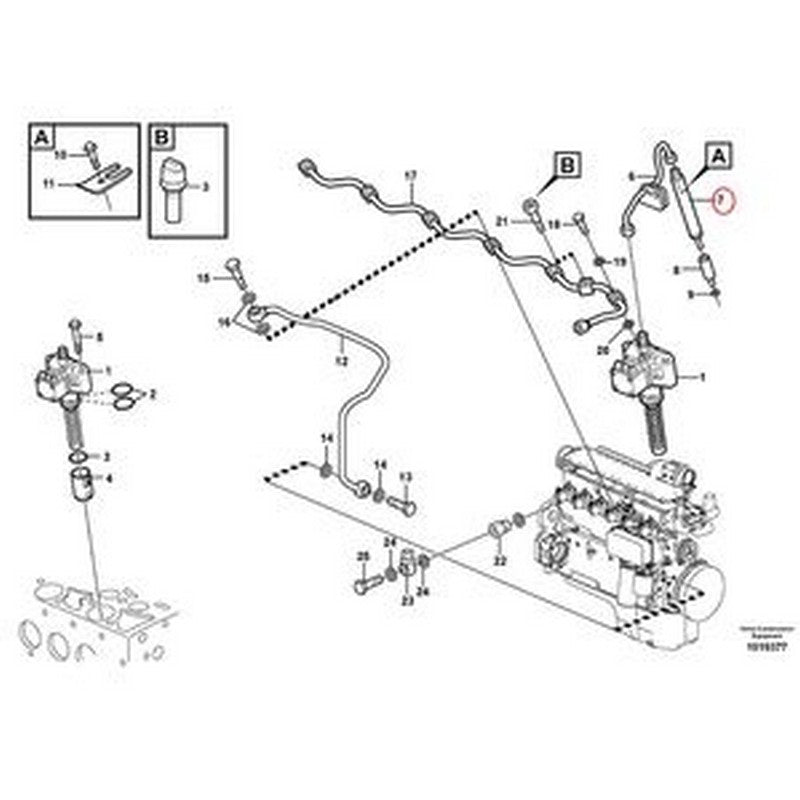 Fuel Injector VOE20460099 VOE20549383 for Volvo Engine D6D Excavator EC160B EC180B EC210B EW145B EW160B EW180B EW200B - Buymachineryparts