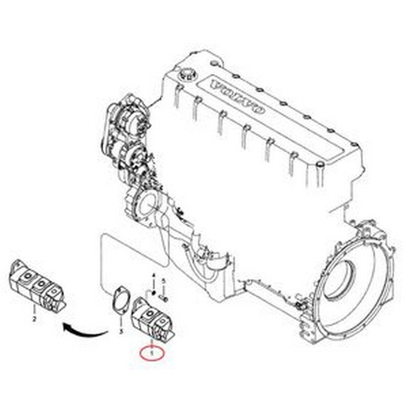 Gear Pump 14561970 for Volvo Excavator EC460B EC460C - Buymachineryparts