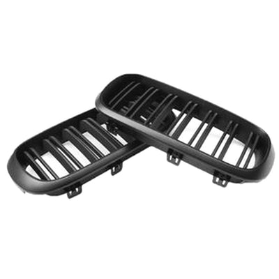 Gloss Black Dual Slats Front Kidney Grill Grille 51712334708 51712334710 for BMW F15 F16 X5 X6 2014-2018