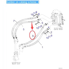 Hose 1350MM 207-62-71440 for Komatsu PC450-8 PC450-7 PC350LC-8 PC350-8 PC300-7 Excavator