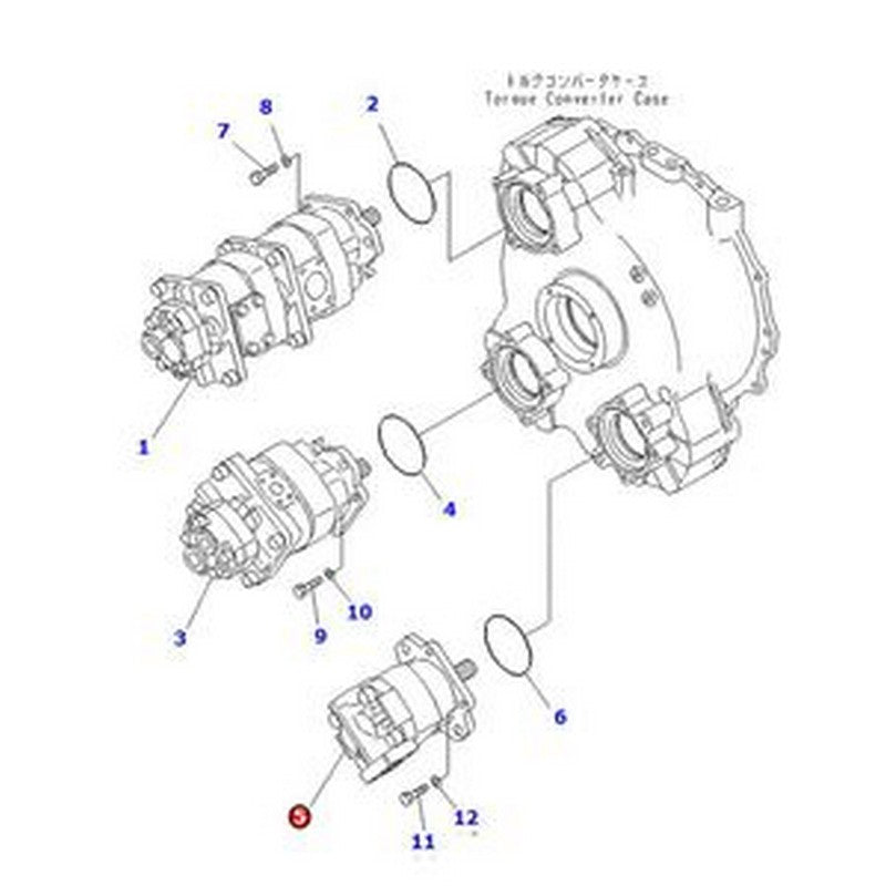 Hydraulic Gear Pump 705-22-39020 for Komatsu GD755-3 GH320-3 HM300-1 HM300-1L HM300TN-1 - Buymachineryparts