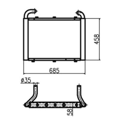 Hydraulic Oil Cooler 11M9-44020 11M9-44340 for Hyundai Excavator R60-9 R55-9 R55W-9