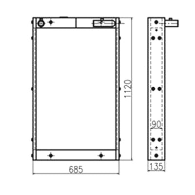 Hydraulic Oil Cooler 11N6-43300 11N6-44030 for Hyundai Excavator R200W-7 R210LC-7 R210NLC-7 R210LC-7A