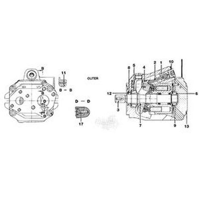 Hydraulic Pump 11706188 11998849 for Volvo Loader L70C L70B L70D - Buymachineryparts