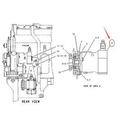 Hydraulic Pump 150-5883 for Caterpillar CAT 345B Excavator 3176C Engine