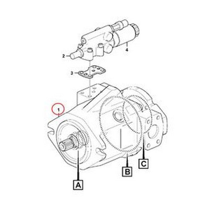 Hydraulic Pump VOE17487751 17487751 for Volvo A25G A30G A35G A40G A45G A45GFS - Buymachineryparts