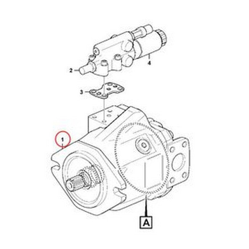 Hydraulic Pump VOE17487754 for Volvo Articulated Haulers A25G A30G A35G A40G A45G A45GFS - Buymachineryparts