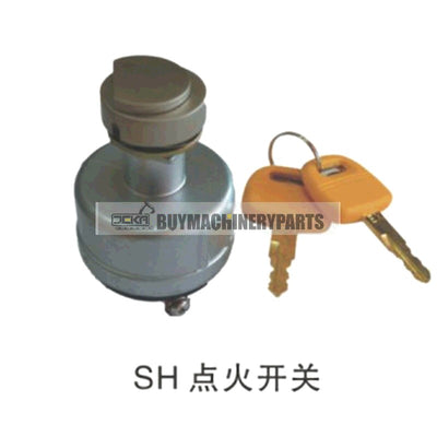 Igniton Switch With 2Psc Keys S450 KHR307 for Sumitomo Excavator SH200 SH210-5 SH Series