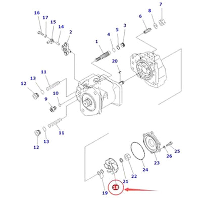 Impeller 708-1H-21660 for Komatsu D85PXI-18 D85PX-18 D85PX-15 D85MS-15 D85EXI-18 D85EX-18 D85EX-15 D375AI-8 D375A-6 D155AX-6 Original