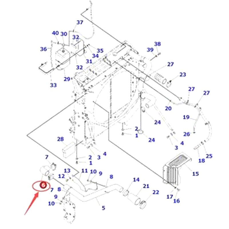 Intercooler Hose 207-01-75250 for Komatsu PC300-7E0 PC300HD-7E0 PC300-8 PC300HD-8 PC300LC-8 PC350-8 PC350LC-8