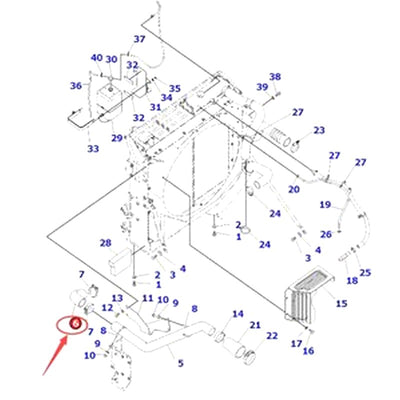 Intercooler Hose 207-01-75250 for Komatsu PC300-7E0 PC300HD-7E0 PC300-8 PC300HD-8 PC300LC-8 PC350-8 PC350LC-8