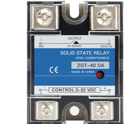 Solid State Relay SSR DC-AC 25A 3-32VDC/40-480VAC with Heatsink for Crydom D4825D - Buymachineryparts