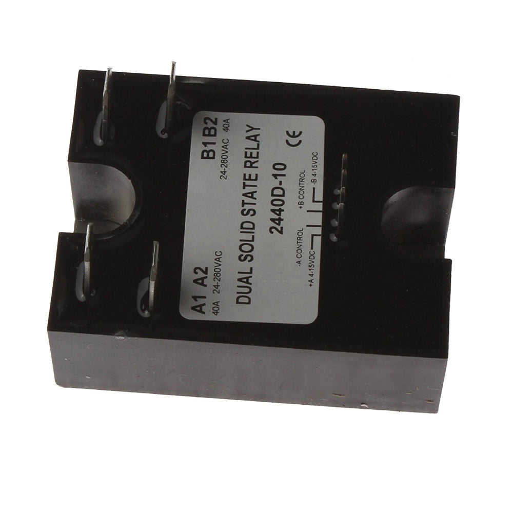 Dual Solid State Relay Sad2440 SSR 4-15vdc Input 280vac 40a Random Turn on - Buymachineryparts