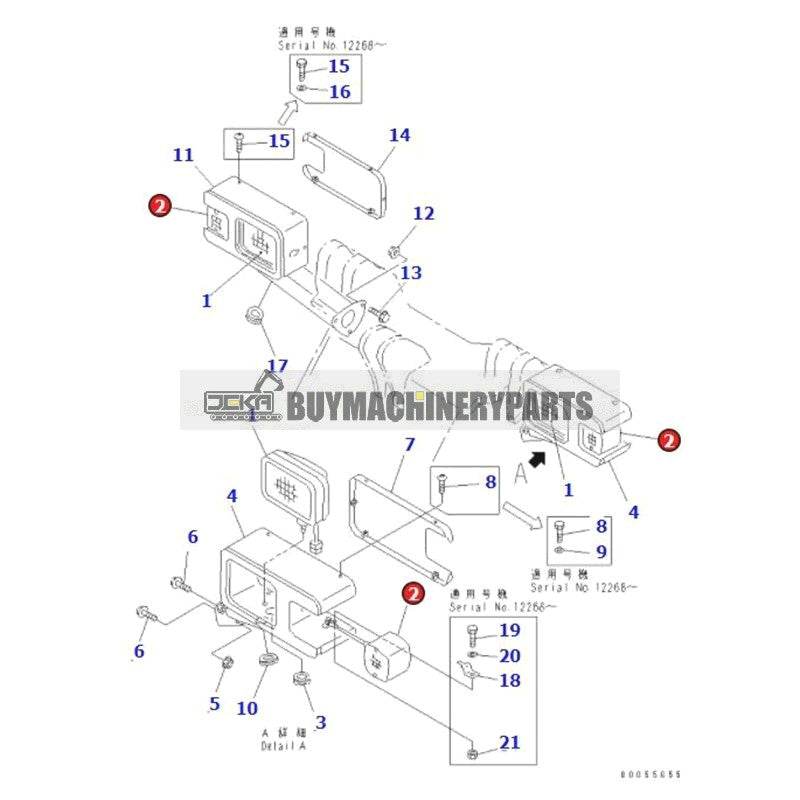 1 PCS Lamp Assembly 23B-06-42460 for Komatsu Wheel Loader WA100M-3 WA320-5 WA380-5 WA400-5 WA450-5L WA470-5 WA480-5 WA600-6 WA80-3