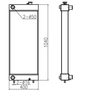 For Case Excavator CX240 CX240LR Water Tank Radiator Core ASS'Y LN00065