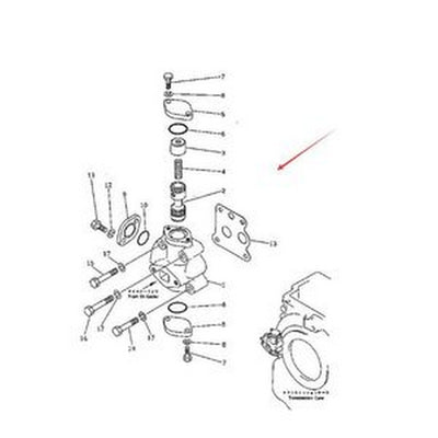 Lubrication Valve 145-15-00180 for Komatsu Loader D65S-6 D65S-7 D75S-3 Dozer D75A-1 D65E-6 D65A-11 - Buymachineryparts