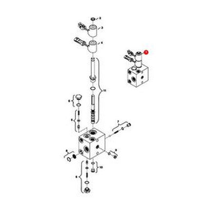 Manifold 6688821 for Bobcat Excavator 331 425 430 - Buymachineryparts