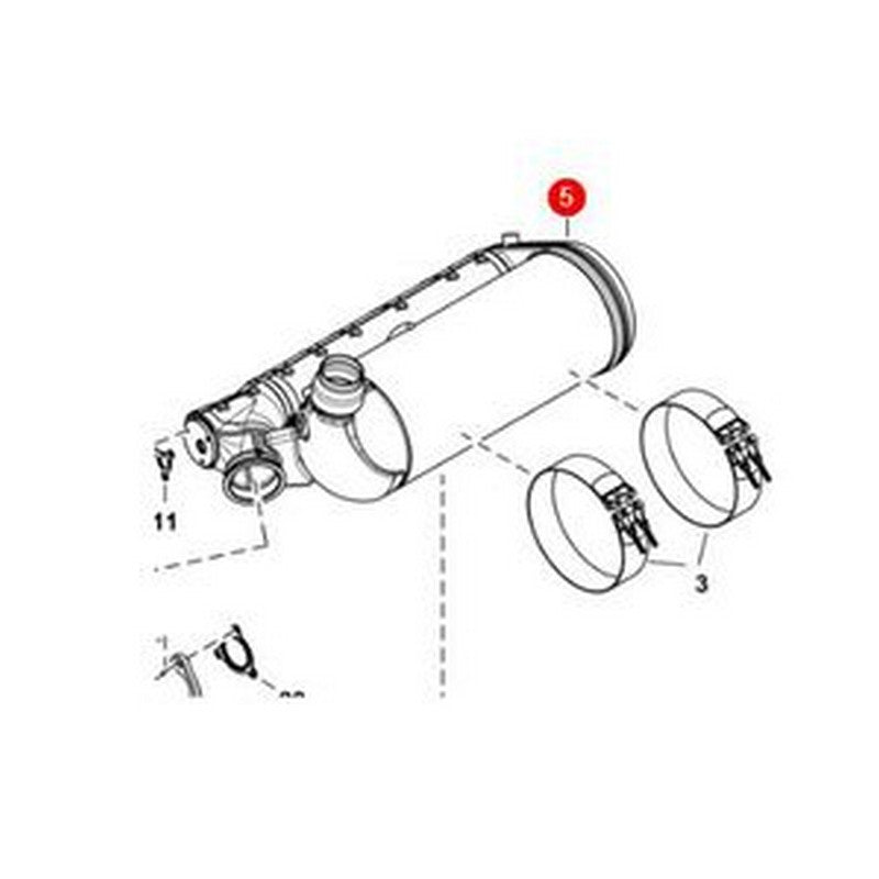 Muffler 7297423 for Bobcat Loader A770 S850 T870 - Buymachineryparts