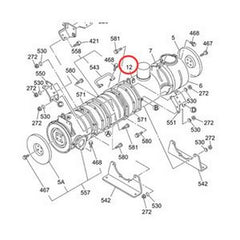 Muffler 84591379 for CASE Excavator CX160C CX145C SR CX130C CX180C - Buymachineryparts