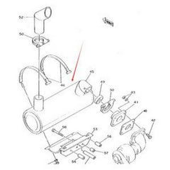 Muffler Silencer 4687593 for John Deere Excavator 590D 595D - Buymachineryparts