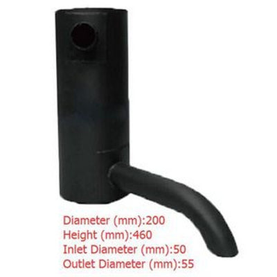 Muffler Silencer 447578A1 for CASE Excavator CX75 CX75SR CX80 - Buymachineryparts