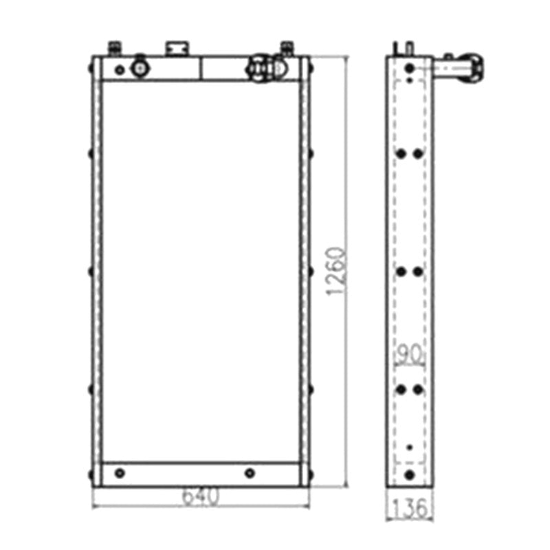 Oil Cooler 11N8-46152 11N8-46250 for Hyundai Excavator R300LC-7 R320LC-7 R320LC-7A