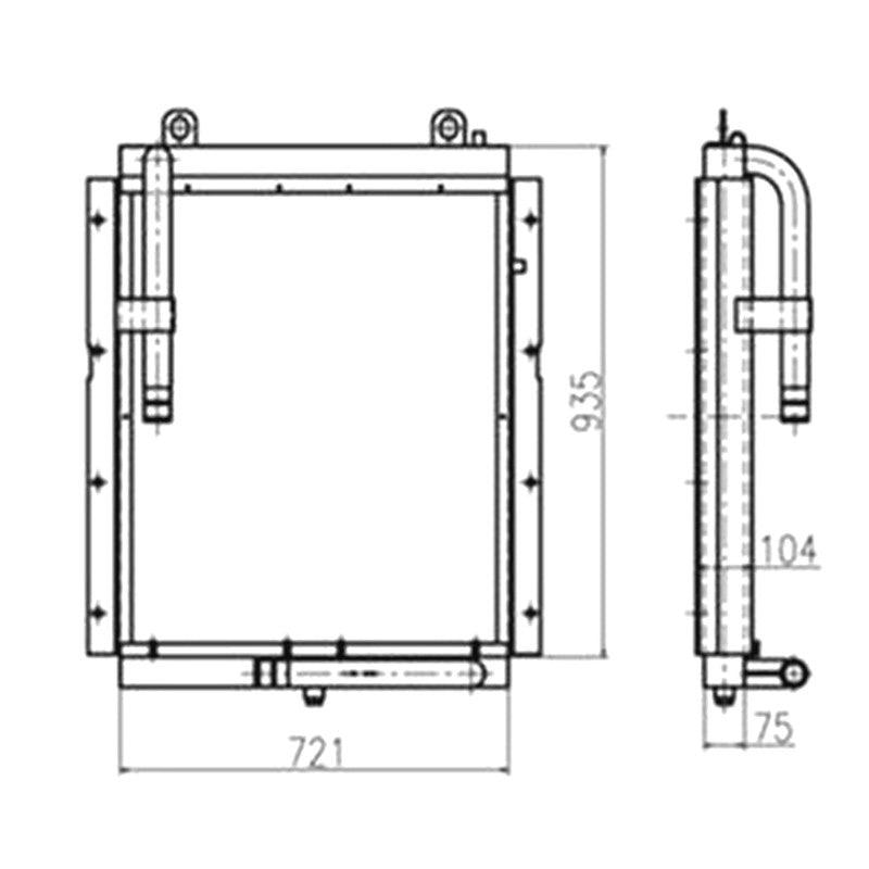 Oil Cooler 13B82000 for Doosan Excavator S210W-V S170W-V S180W-V S225NLC-V