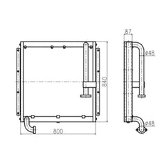 Oil Cooler 13C22000 for Doosan Excavator DH140W-V S140LC-C DH150LC-7 DH150W-7 S160W-V S155LC-V