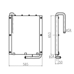 Oil Cooler 13D62000 for Doosan Excavator DH55 S55 S55W-V
