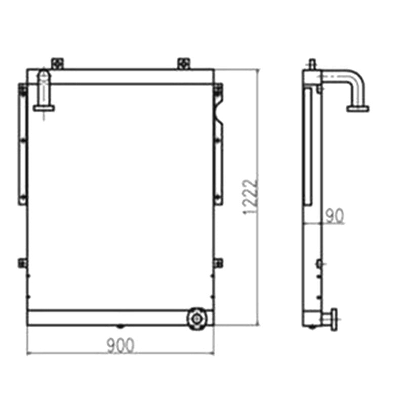 Oil Cooler 13F12000A for Doosan Excavator S300LL S300LC-V