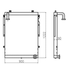 Oil Cooler 13F12000A for Doosan Excavator S300LL S300LC-V