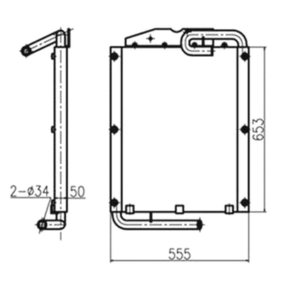 Oil Cooler 13F42000 for Doosan Excavator DH60-7 S55-V PLUS