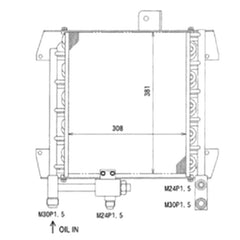 Oil Cooler 20U-03-21112 for Komatsu Excavator PC50UD-2 PC50UUM-2 PC50UU-2 PC50UG-2