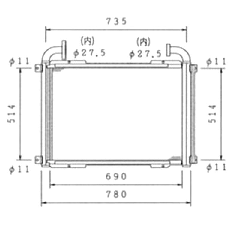 Oil Cooler 22B-03-11121 for Komatsu PC158USLC-2 PC158US-2 PC138USLC-2 PC138US-2 PC128UU-2 JT150-1