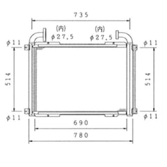 Oil Cooler 22B-03-11121 for Komatsu PC158USLC-2 PC158US-2 PC138USLC-2 PC138US-2 PC128UU-2 JT150-1