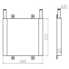 Oil Cooler 4464826 for Hitachi Excavator ZAX70